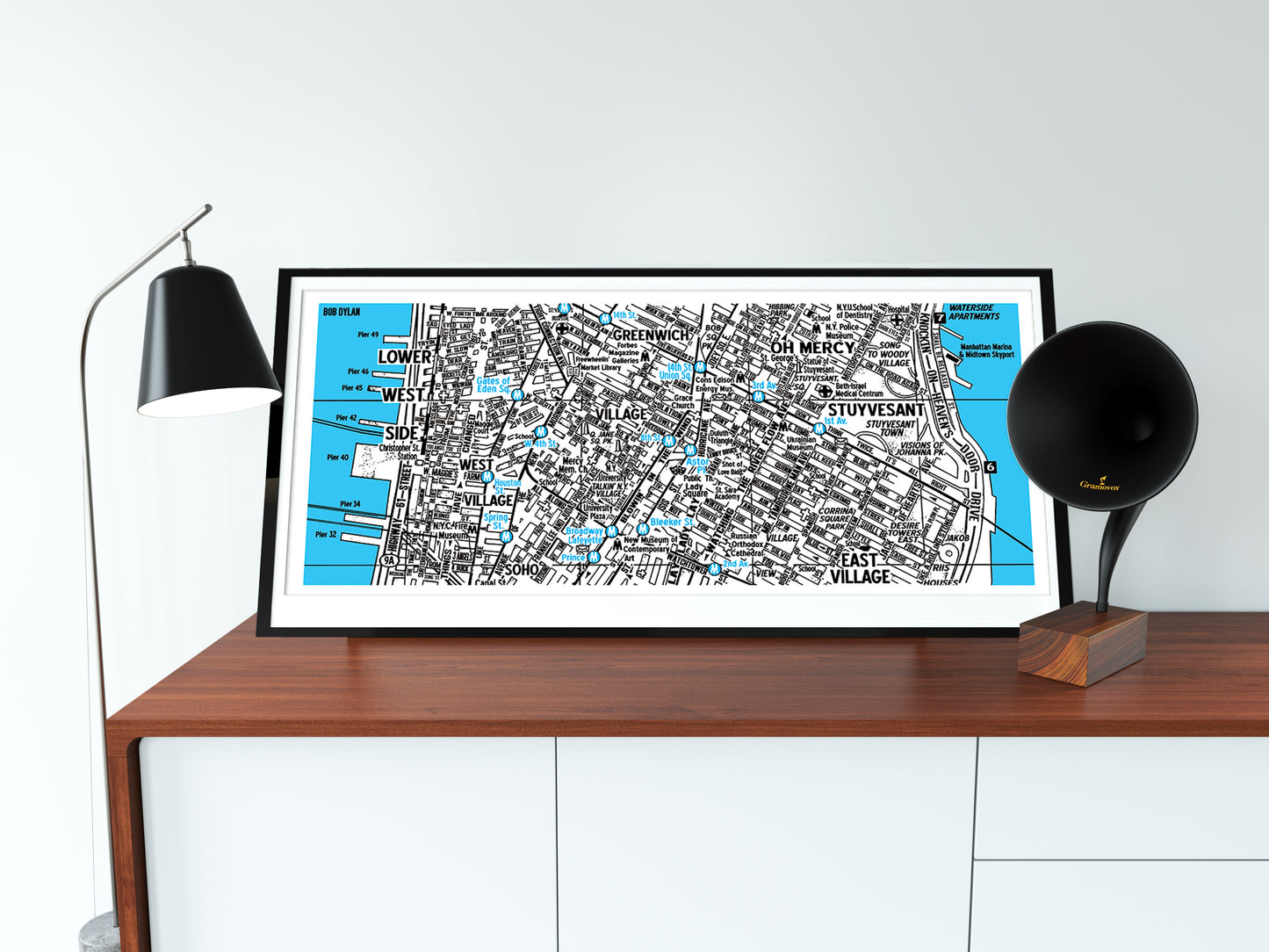 BOB DYLAN 'MANHATTAN' MAP