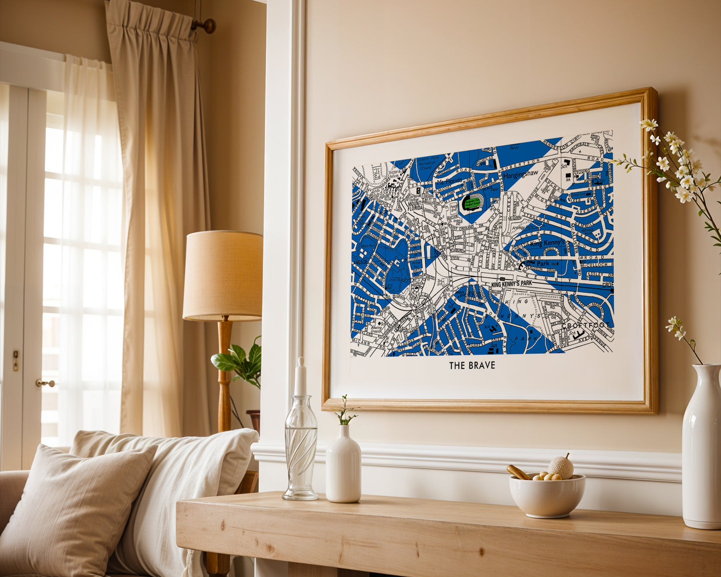 SCOTLAND'S 'THE BRAVE' HAMPDEN PARK FOOTBALL MAP