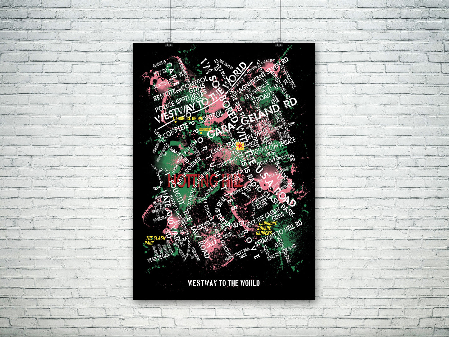 THE CLASH 'WESTWAY TO THE WORLD' MAP