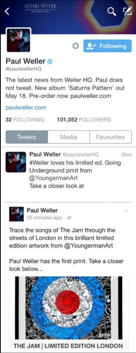 THE JAM 'GOING UNDERGROUND' MAP