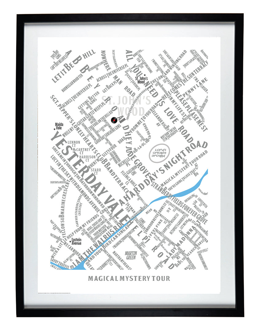 THE BEATLES 'MAGICAL MYSTERY TOUR' ABBEY ROAD MAP