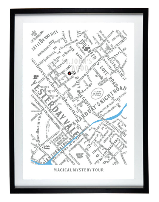 THE BEATLES 'MAGICAL MYSTERY TOUR' ABBEY ROAD MAP