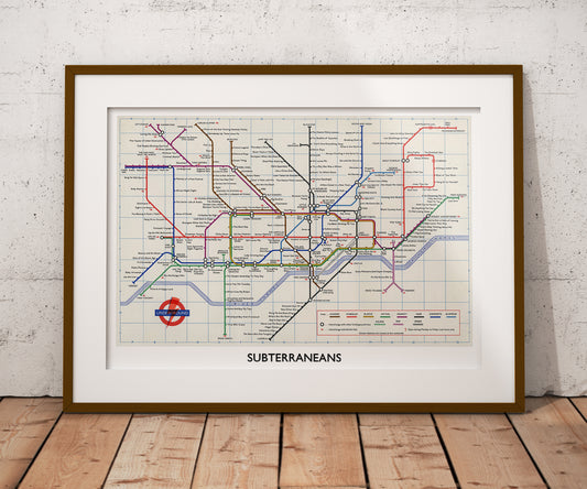 DAVID BOWIE 'SUBTERRANEANS' LONDON TUBE MAP