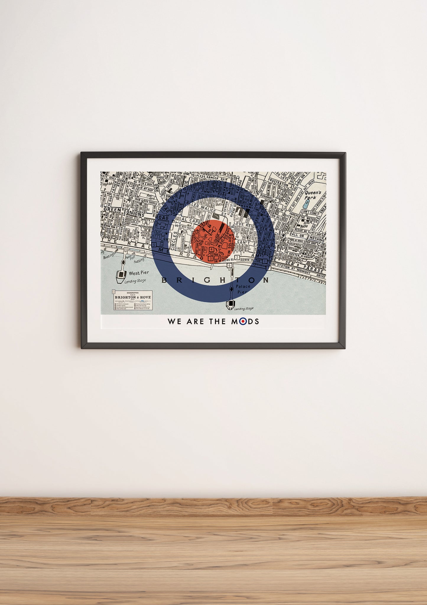 BRIGHTON 'WE ARE THE MODS' 1960's MAP