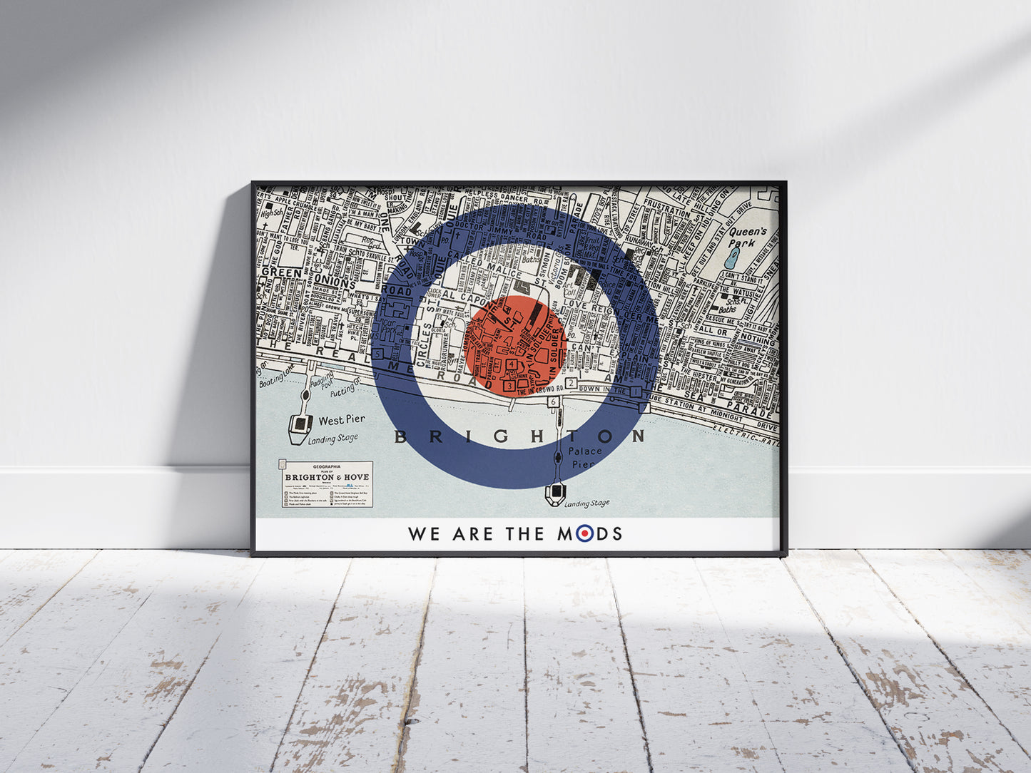 BRIGHTON 'WE ARE THE MODS' 1960's MAP