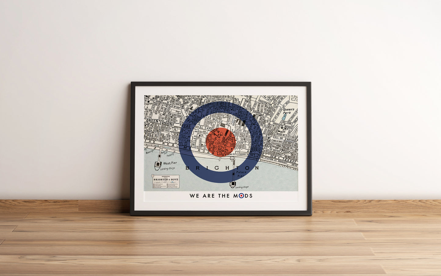 BRIGHTON 'WE ARE THE MODS' 1960's MAP