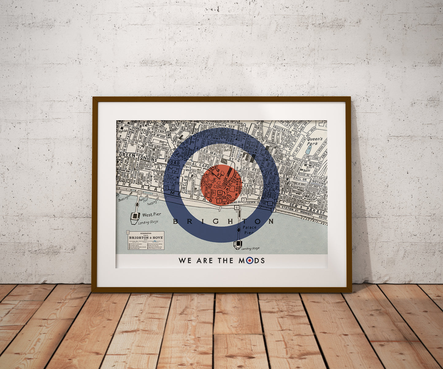 BRIGHTON 'WE ARE THE MODS' 1960's MAP