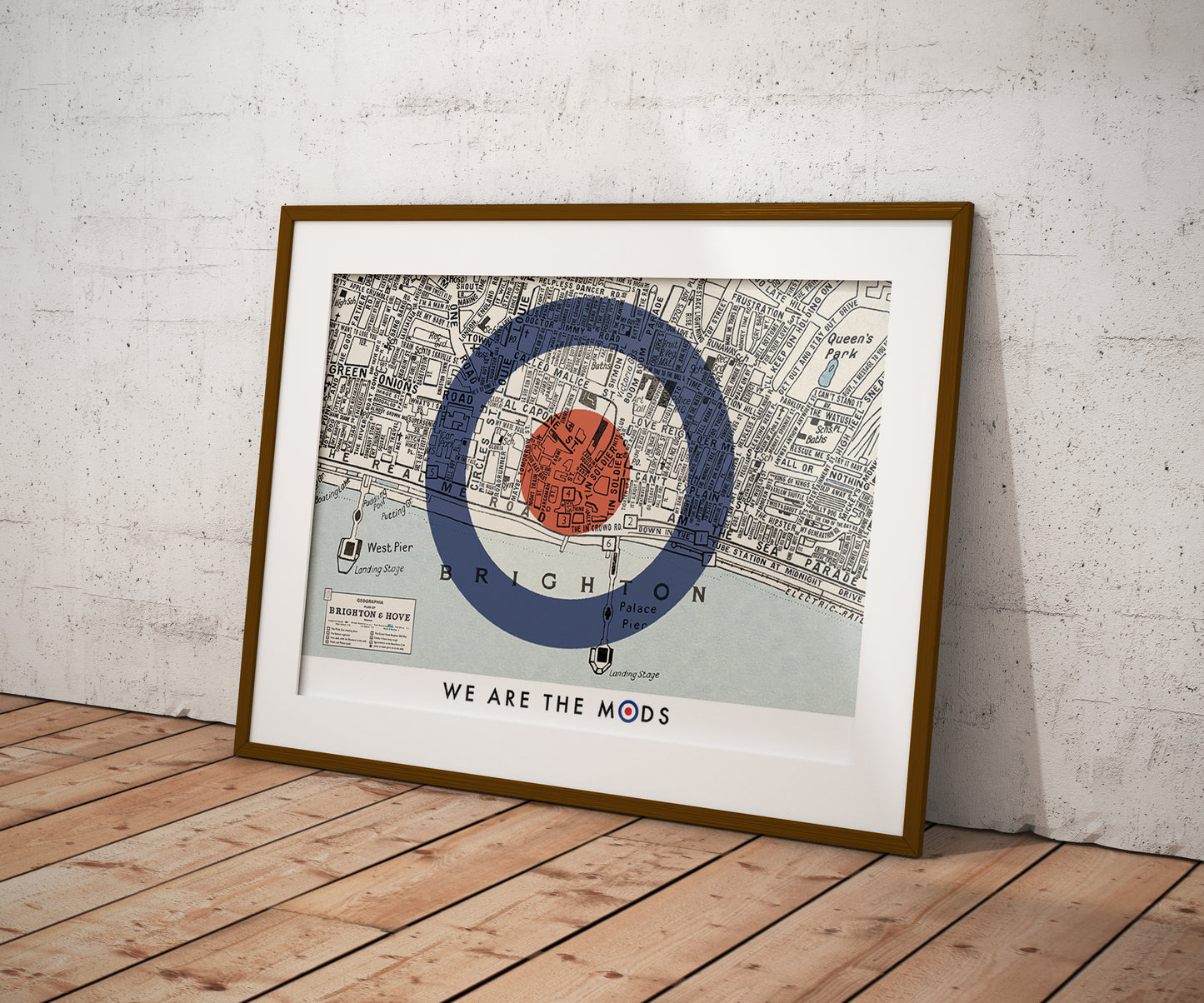 BRIGHTON 'WE ARE THE MODS' 1960's MAP