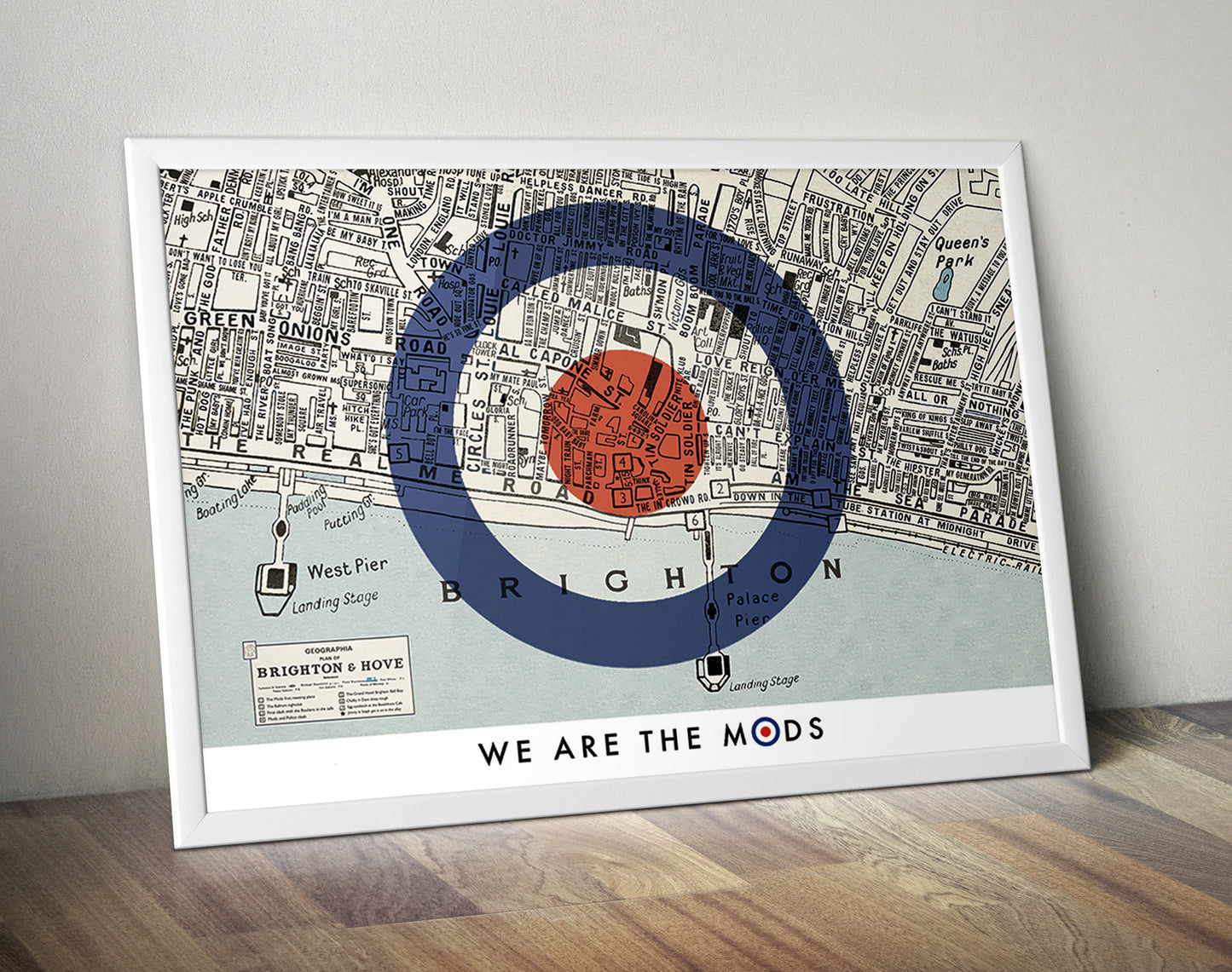 BRIGHTON 'WE ARE THE MODS' 1960's MAP