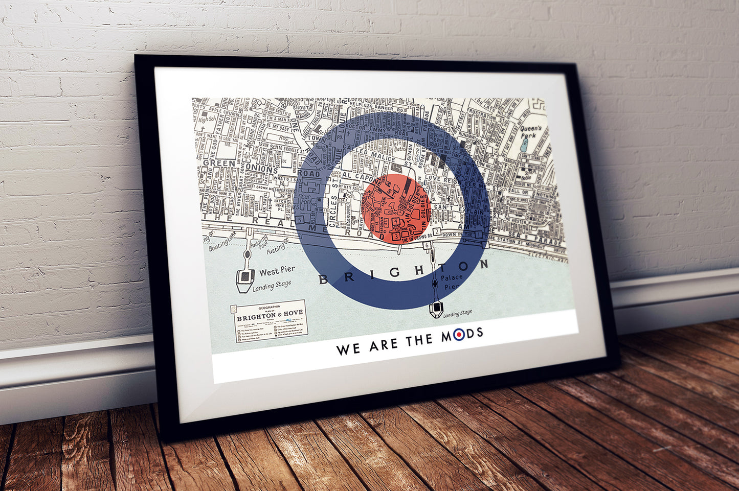 BRIGHTON 'WE ARE THE MODS' 1960's MAP