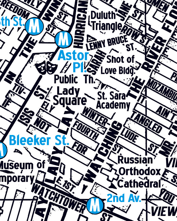 BOB DYLAN 'MANHATTAN' MAP