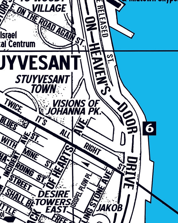 BOB DYLAN 'MANHATTAN' MAP