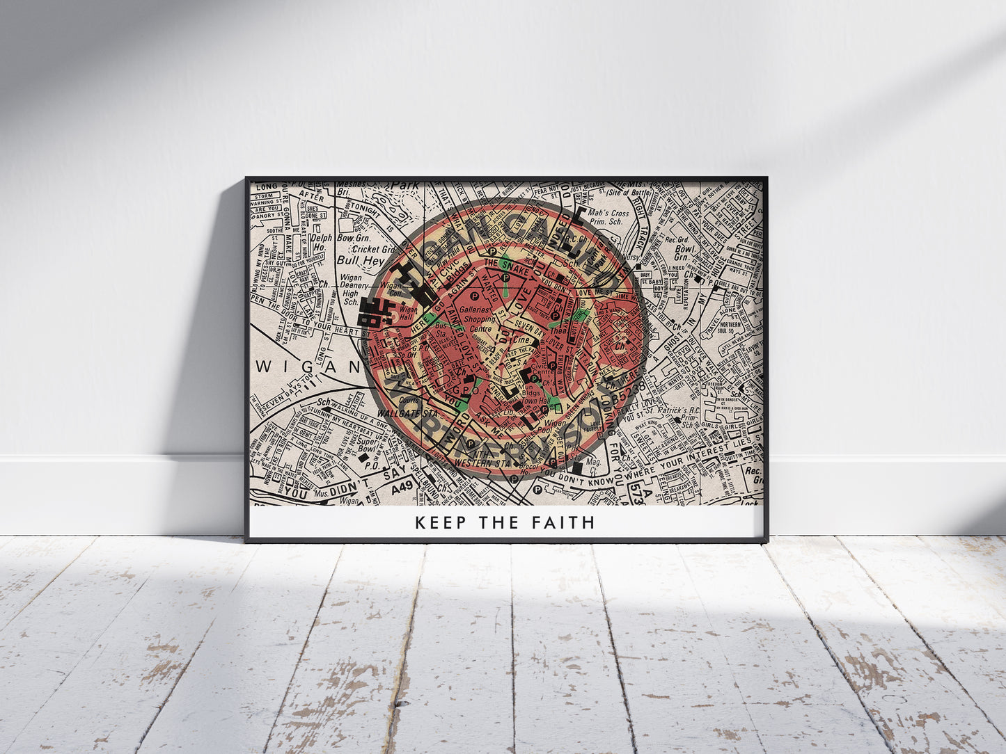 NORTHERN SOUL 'KEEP THE FAITH' WIGAN CASINO MAP