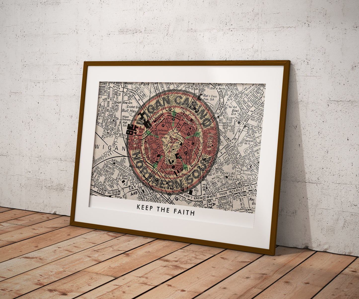 NORTHERN SOUL 'KEEP THE FAITH' WIGAN CASINO MAP