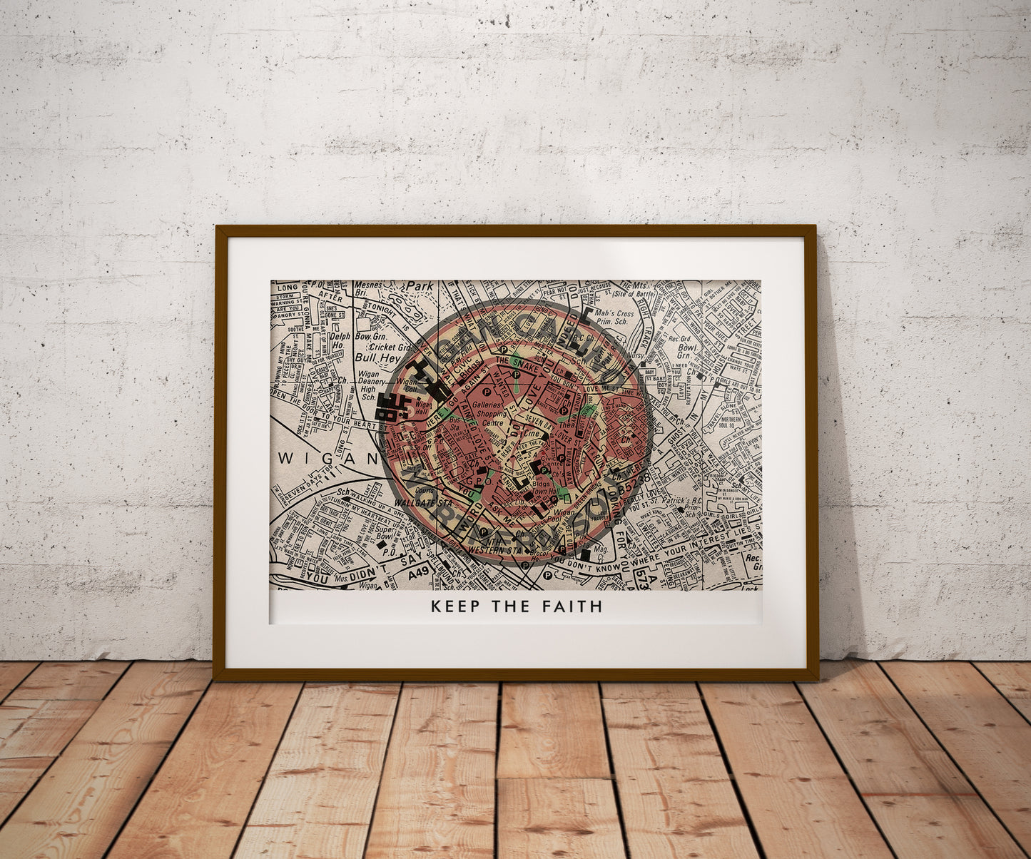 NORTHERN SOUL 'KEEP THE FAITH' WIGAN CASINO MAP