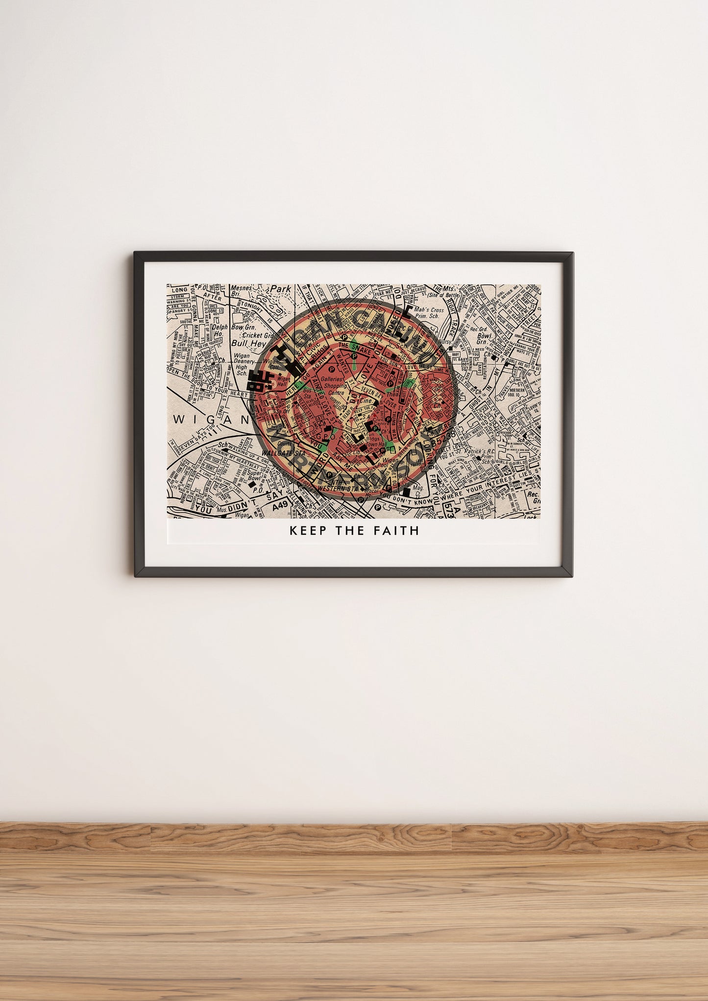 NORTHERN SOUL 'KEEP THE FAITH' WIGAN CASINO MAP