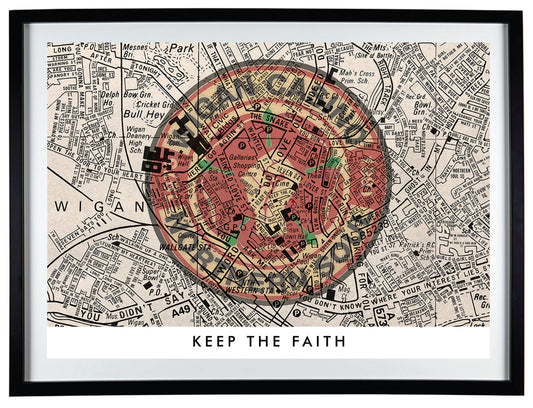NORTHERN SOUL 'KEEP THE FAITH' WIGAN CASINO MAP