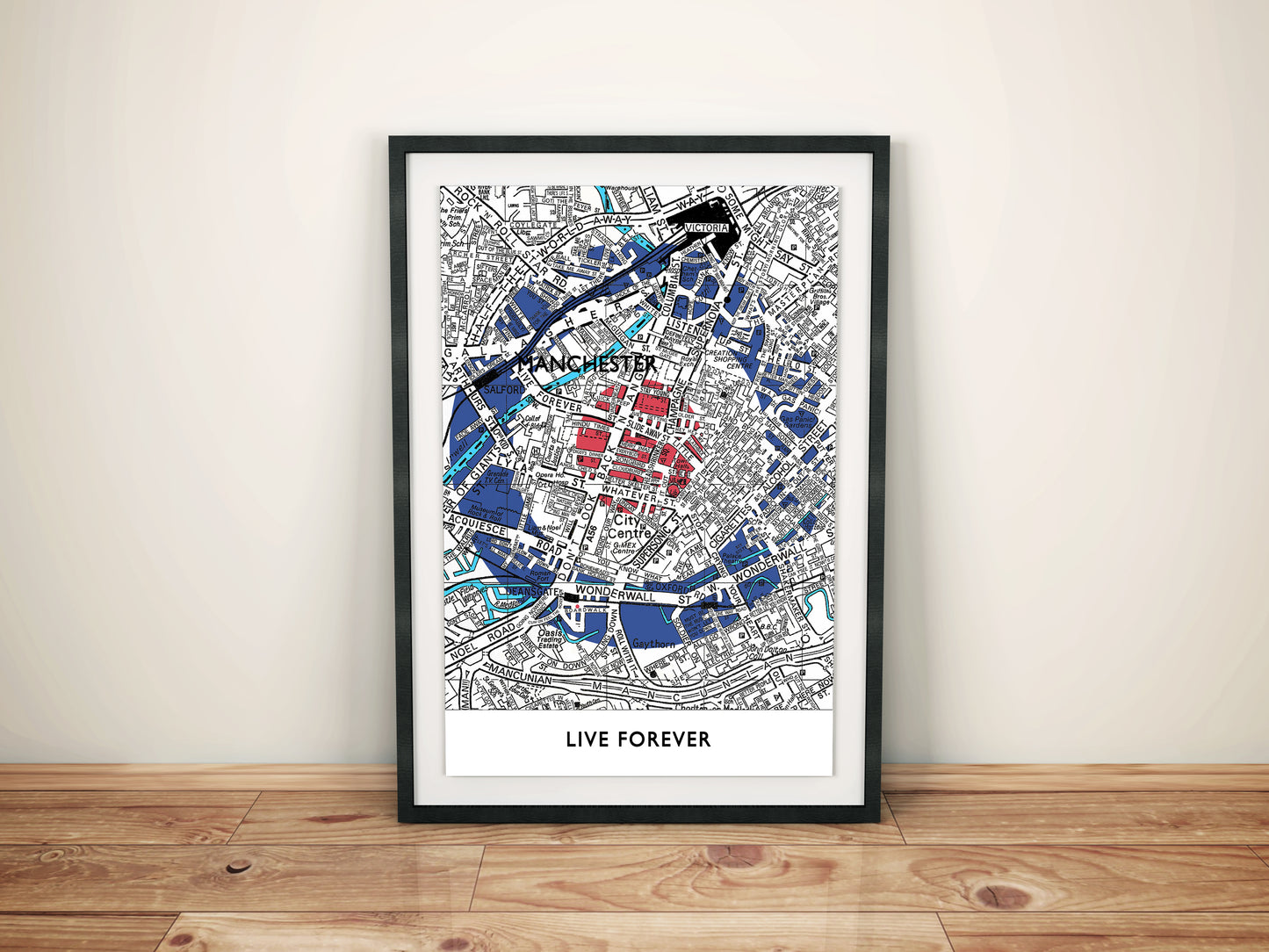 OASIS 'LIVE FOREVER' TARGET MANCHESTER MAP