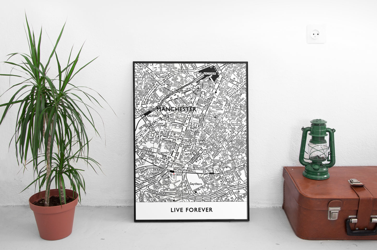 OASIS 'LIVE FOREVER' MANCHESTER MAP