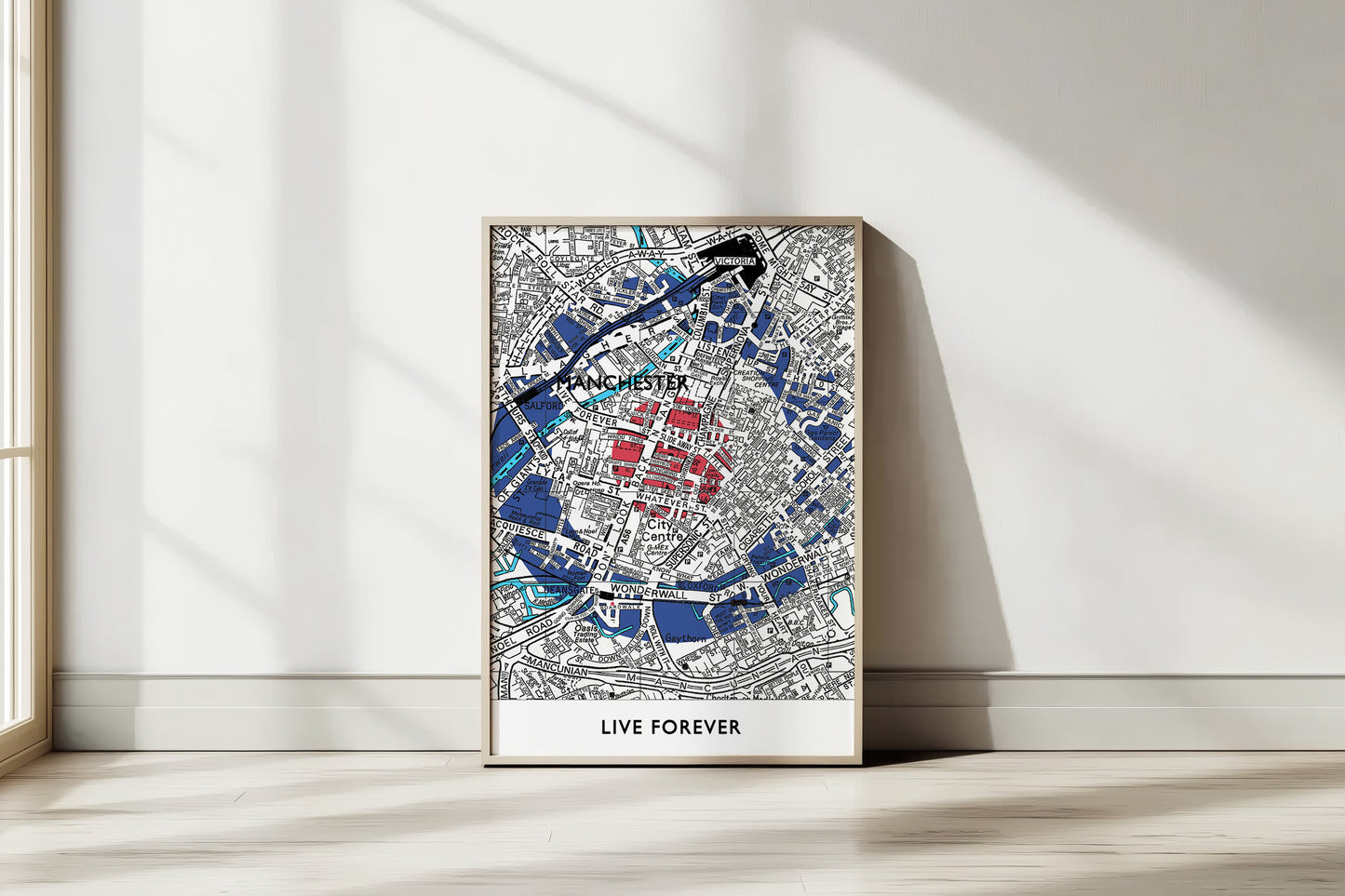 OASIS 'LIVE FOREVER' TARGET MANCHESTER MAP