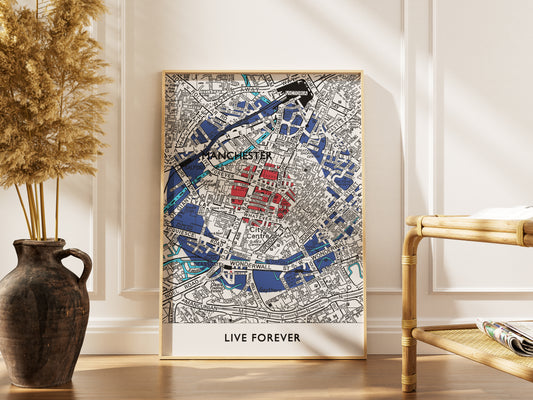 OASIS 'LIVE FOREVER' TARGET MANCHESTER MAP