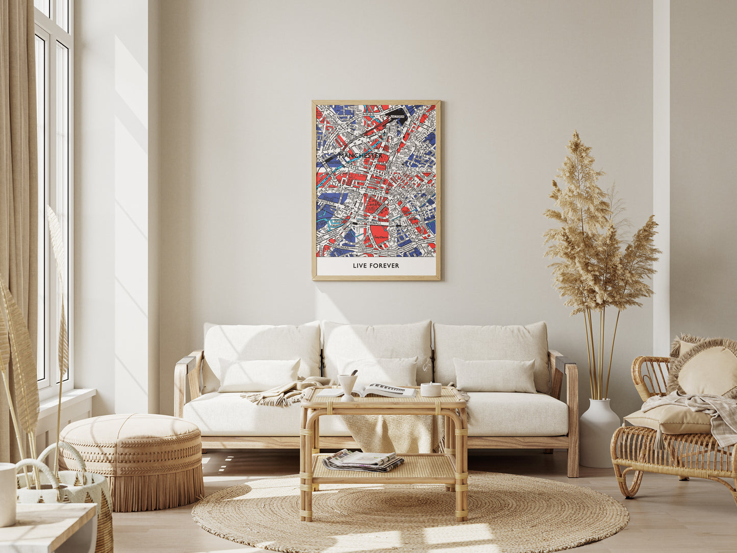 OASIS 'LIVE FOREVER' UNION JACK MANCHESTER MAP