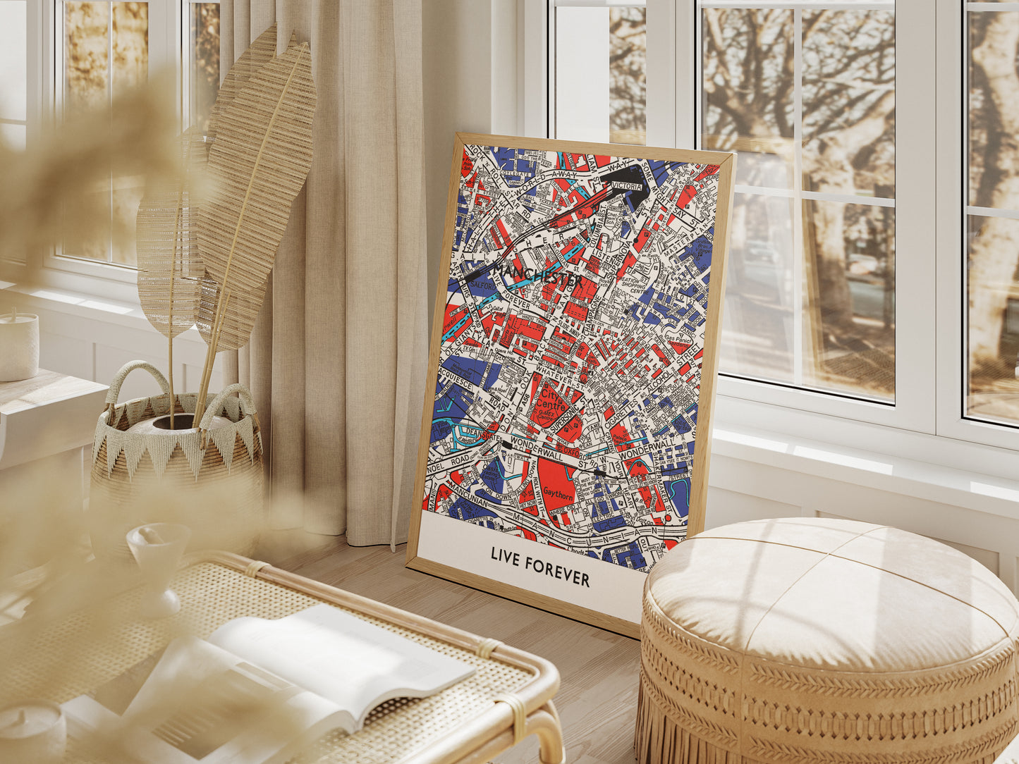 OASIS 'LIVE FOREVER' UNION JACK MANCHESTER MAP