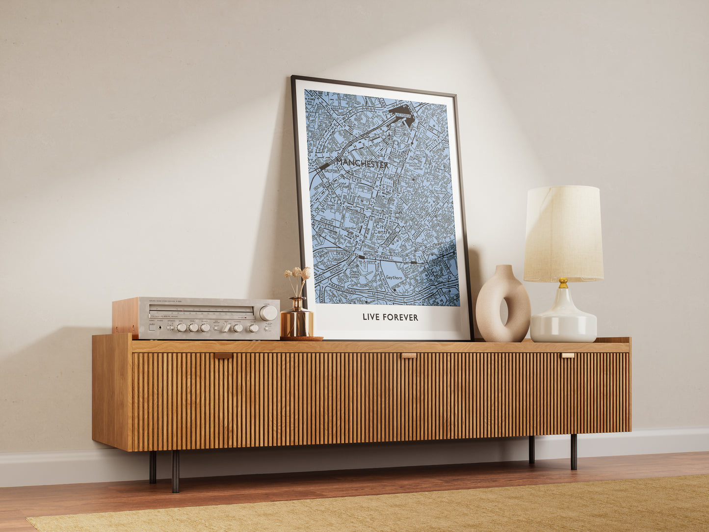 OASIS 'LIVE FOREVER' MANCHESTER CITY MAP