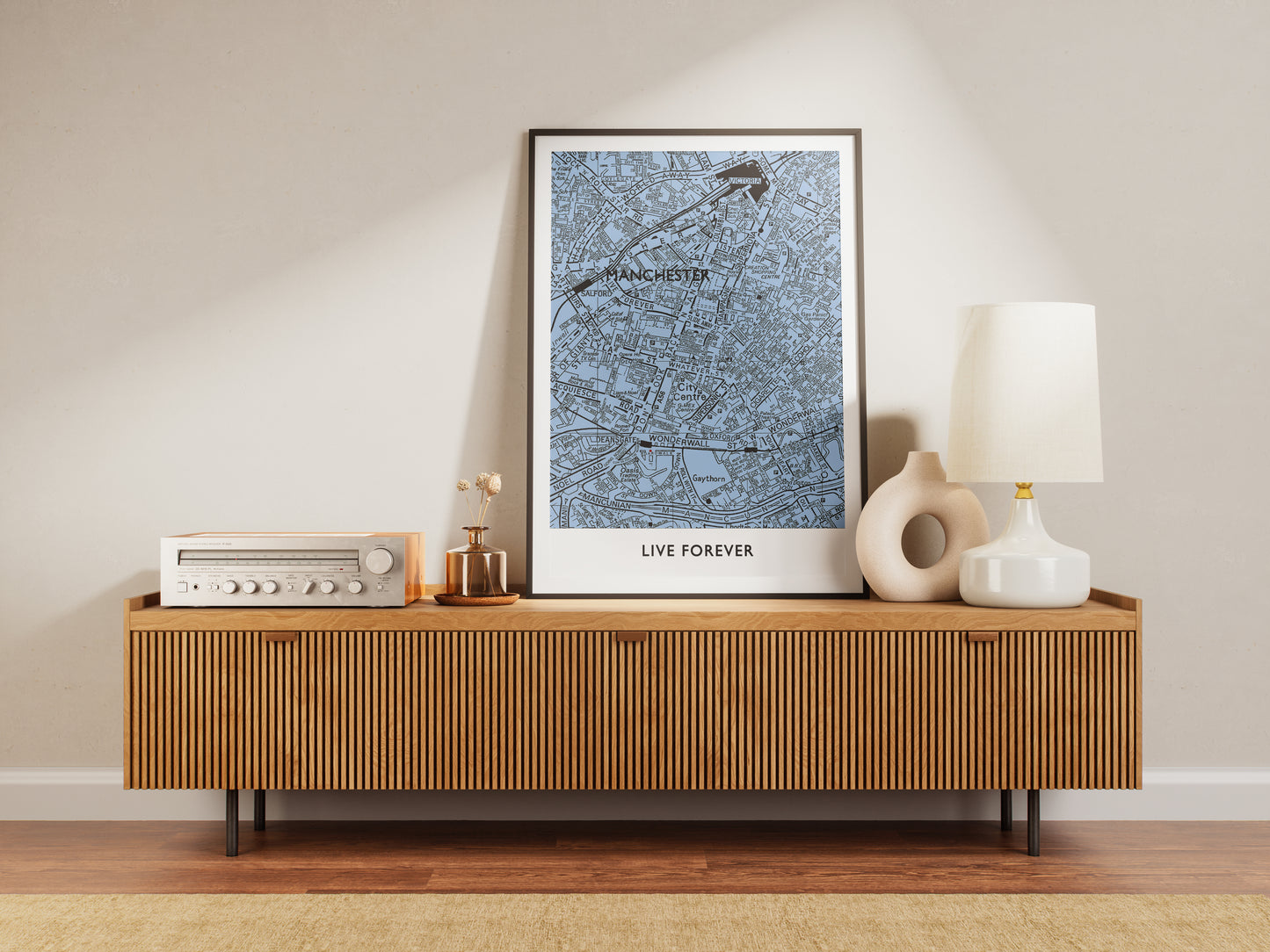 OASIS 'LIVE FOREVER' MANCHESTER CITY MAP