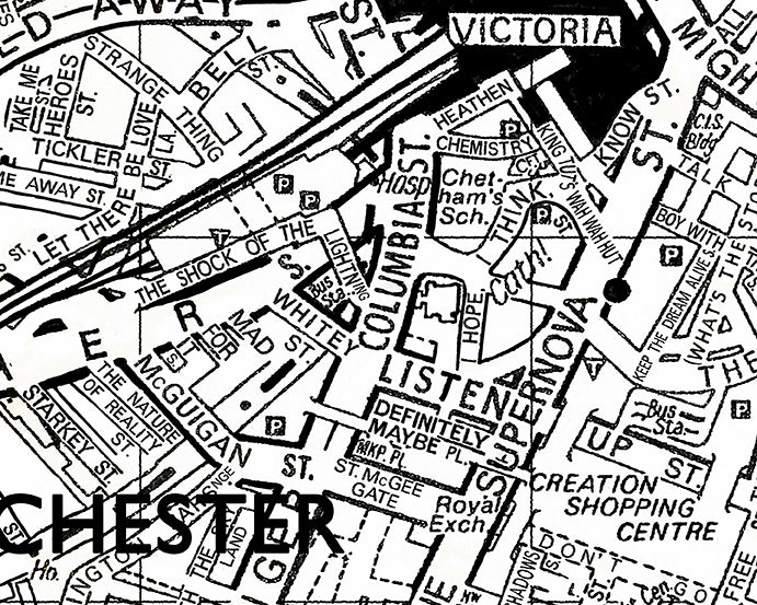 OASIS 'LIVE FOREVER' MANCHESTER MAP