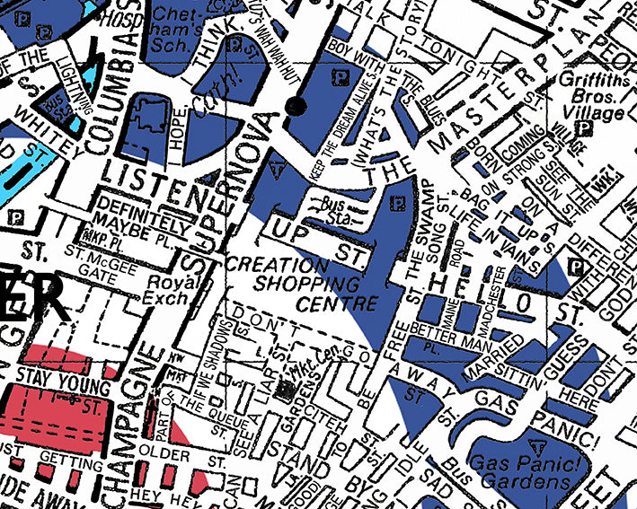 OASIS 'LIVE FOREVER' TARGET MANCHESTER MAP