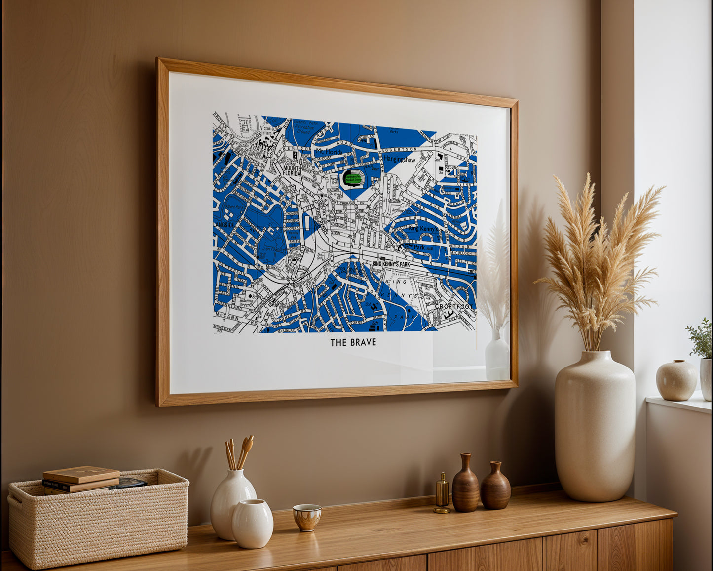 SCOTLAND'S 'THE BRAVE' HAMPDEN PARK FOOTBALL MAP