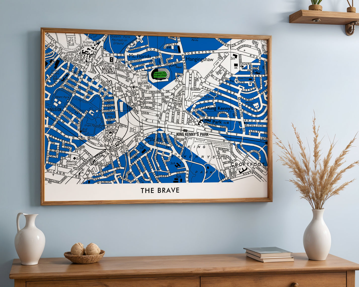 SCOTLAND'S 'THE BRAVE' HAMPDEN PARK FOOTBALL MAP