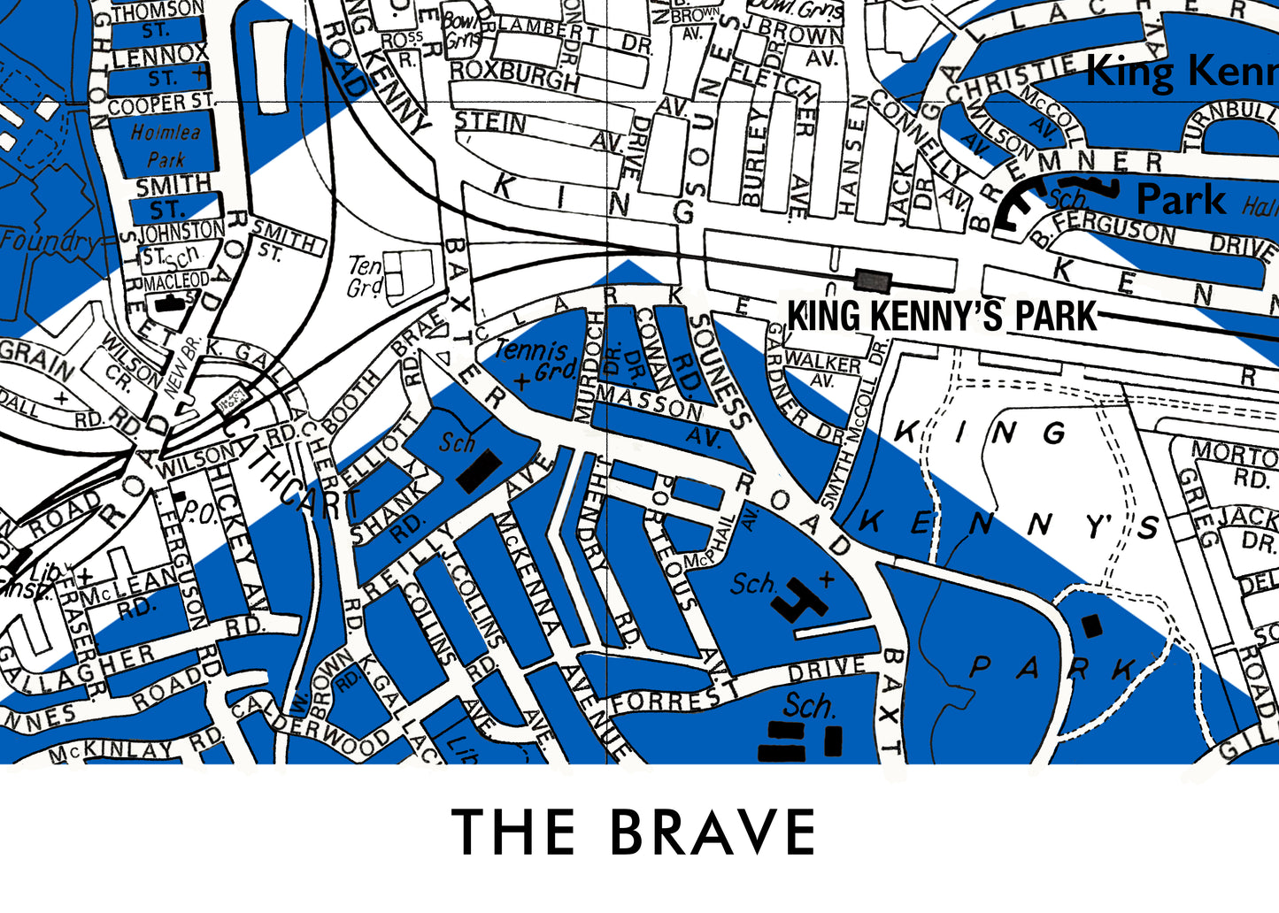 SCOTLAND'S 'THE BRAVE' HAMPDEN PARK FOOTBALL MAP