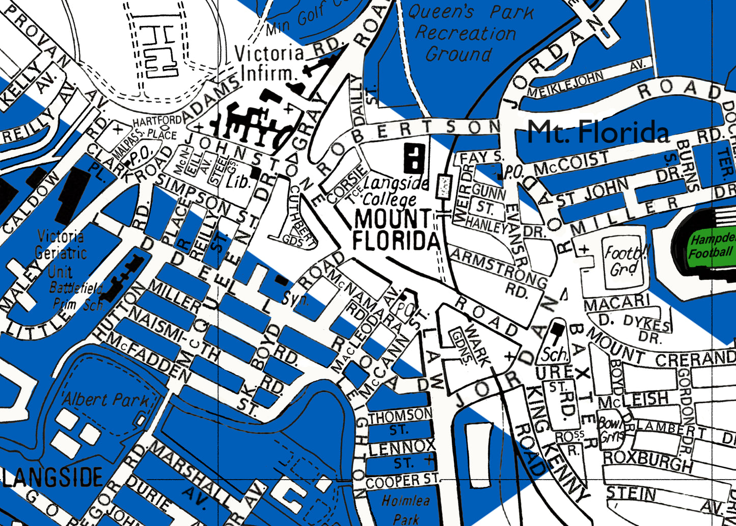 SCOTLAND'S 'THE BRAVE' HAMPDEN PARK FOOTBALL MAP