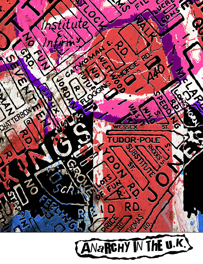 THE SEX PISTOLS 'ANARCHY IN THE UK' MAP