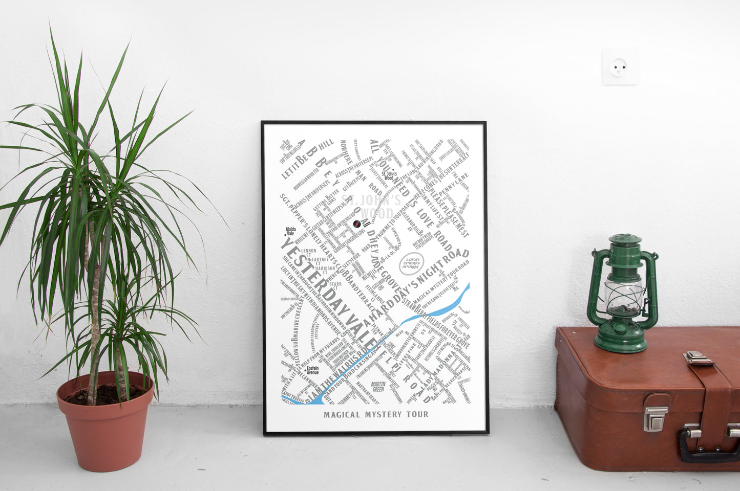 THE BEATLES 'MAGICAL MYSTERY TOUR' ABBEY ROAD MAP