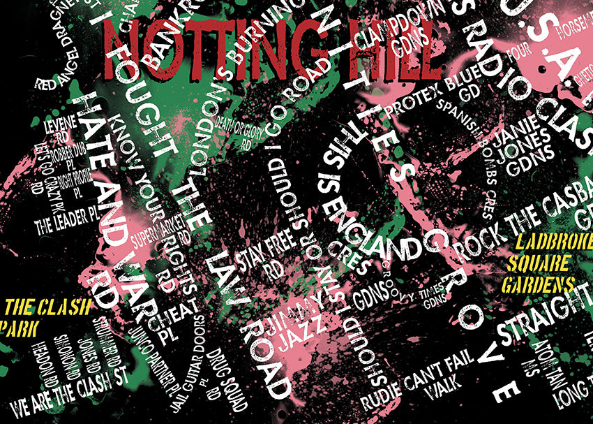 THE CLASH 'WESTWAY TO THE WORLD' MAP