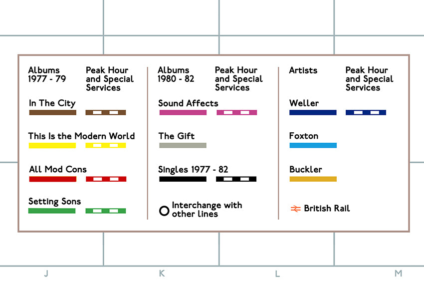 THE JAM 'DOWN IN THE TUBE STATION' MAP