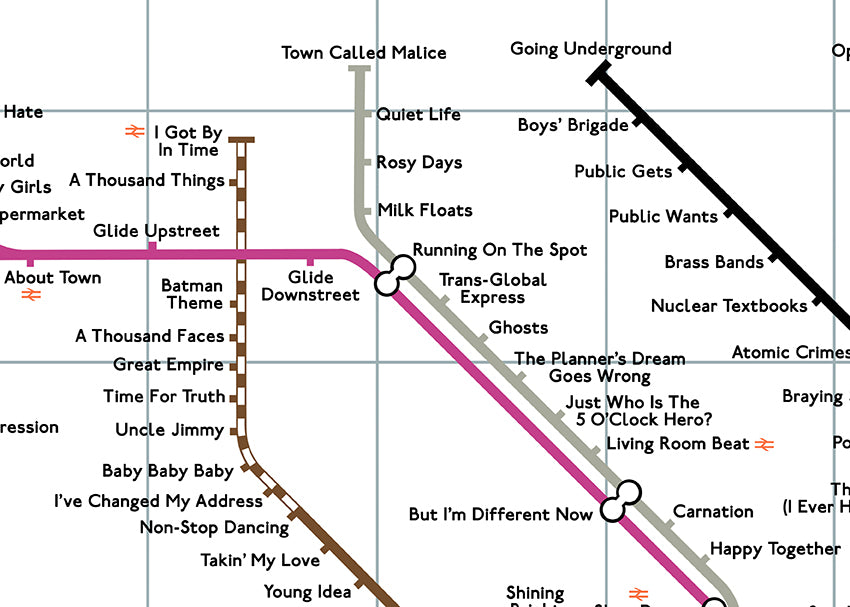 THE JAM 'DOWN IN THE TUBE STATION' MAP