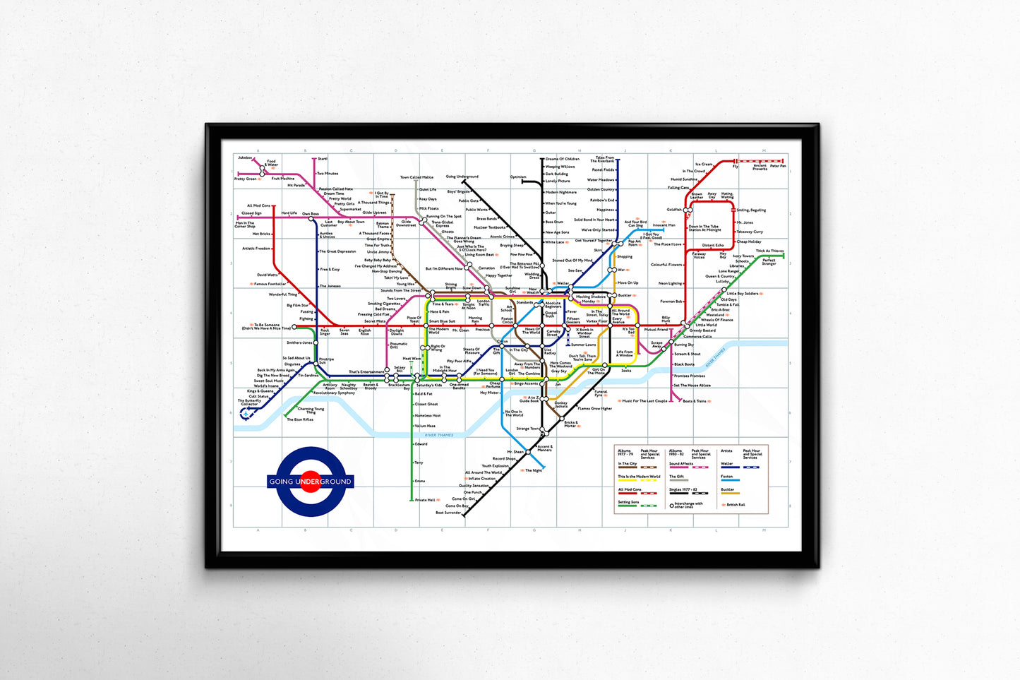 THE JAM 'DOWN IN THE TUBE STATION' MAP