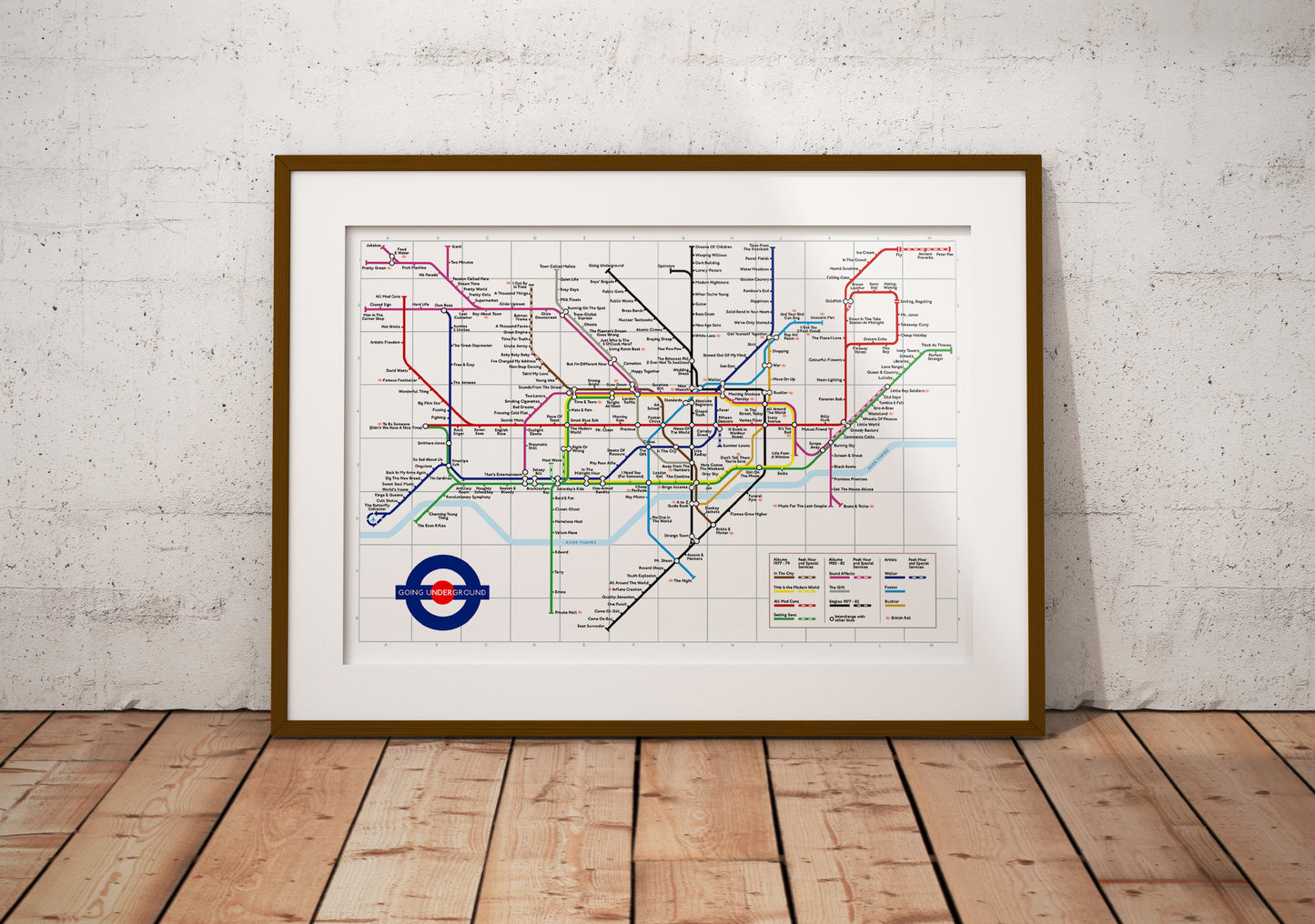 THE JAM 'DOWN IN THE TUBE STATION' MAP