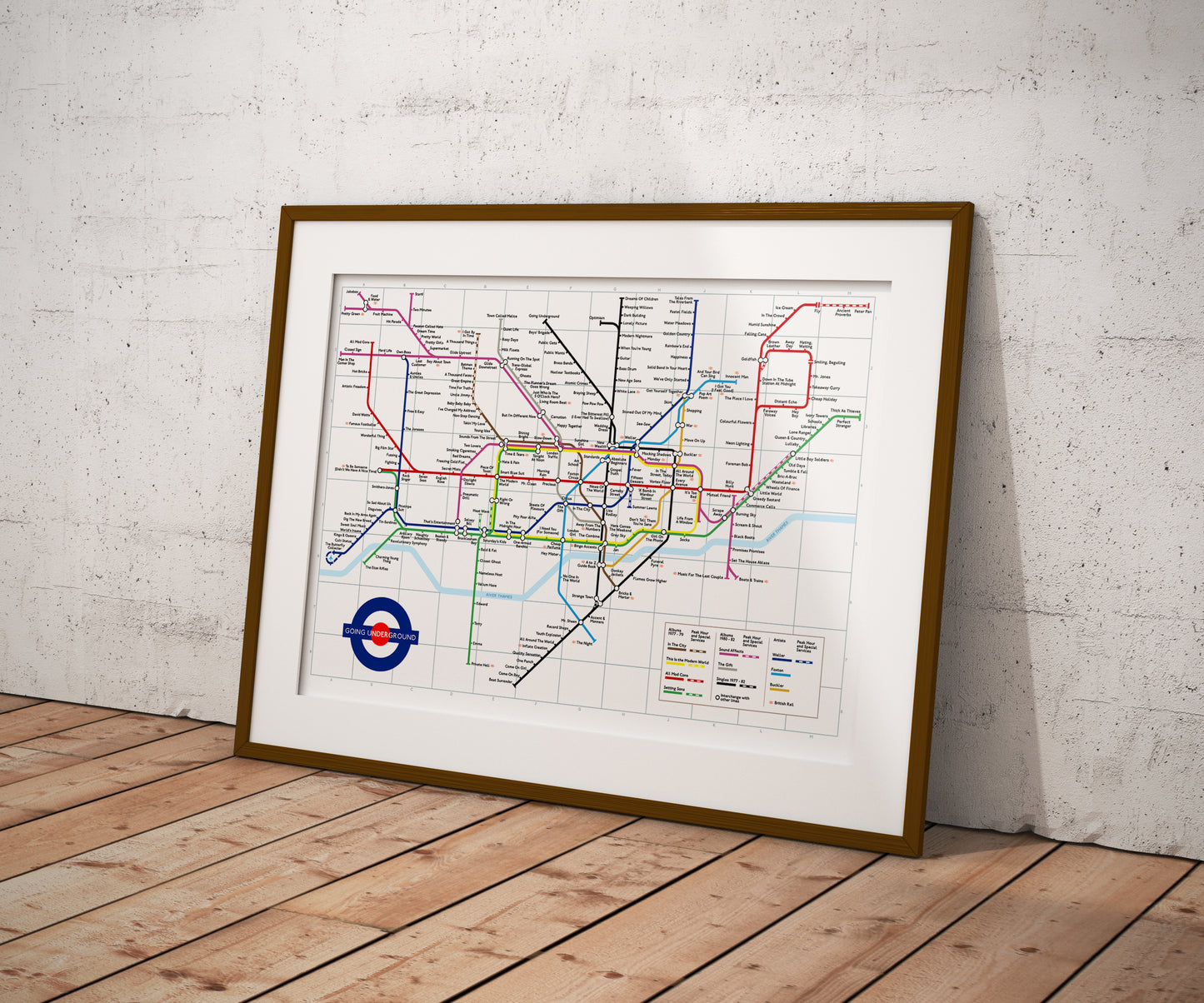 THE JAM 'DOWN IN THE TUBE STATION' MAP