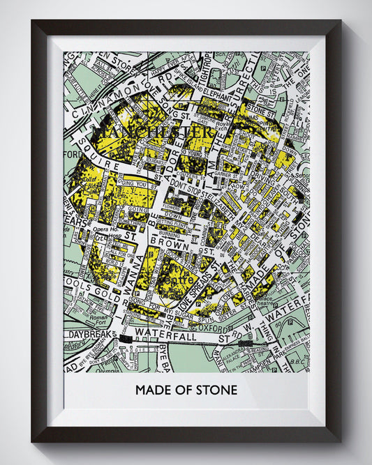 THE STONE ROSES REVOLUTIONARY LEMON CUTOUT MAP