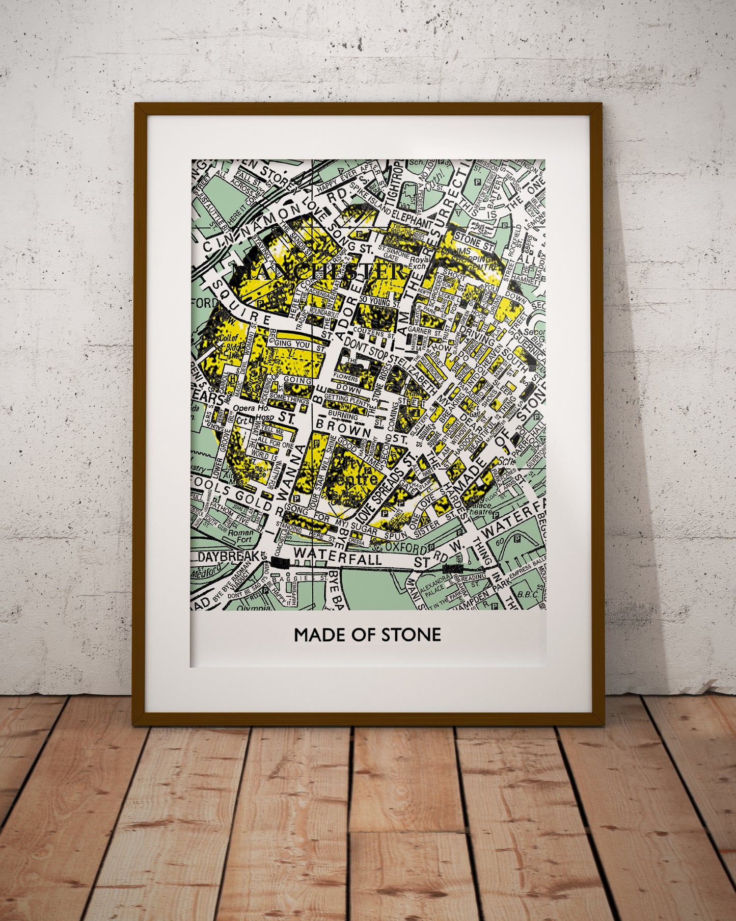 THE STONE ROSES REVOLUTIONARY LEMON CUTOUT MAP