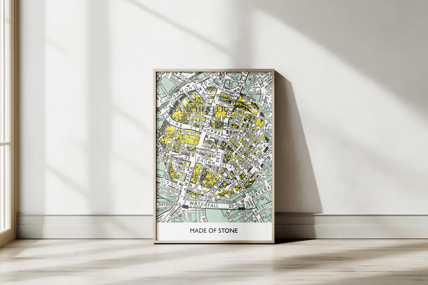 THE STONE ROSES REVOLUTIONARY LEMON CUTOUT MAP