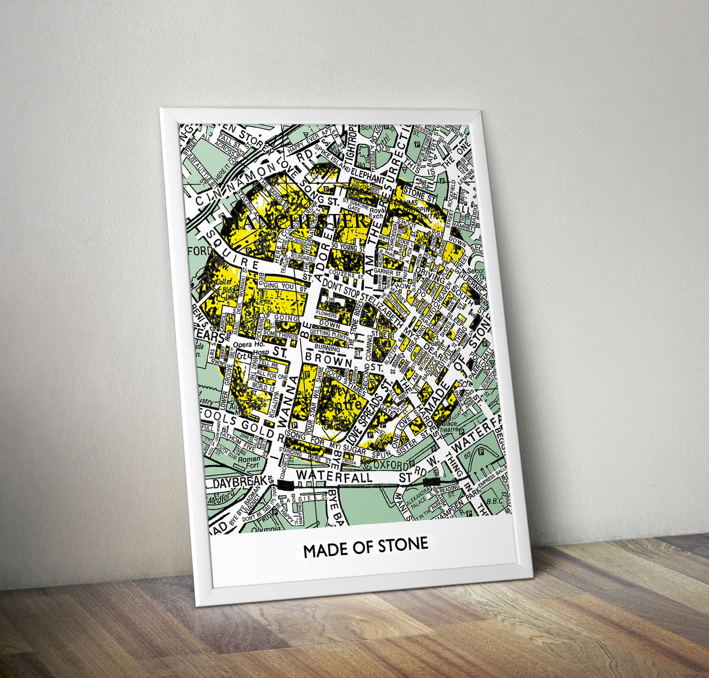 THE STONE ROSES REVOLUTIONARY LEMON CUTOUT MAP