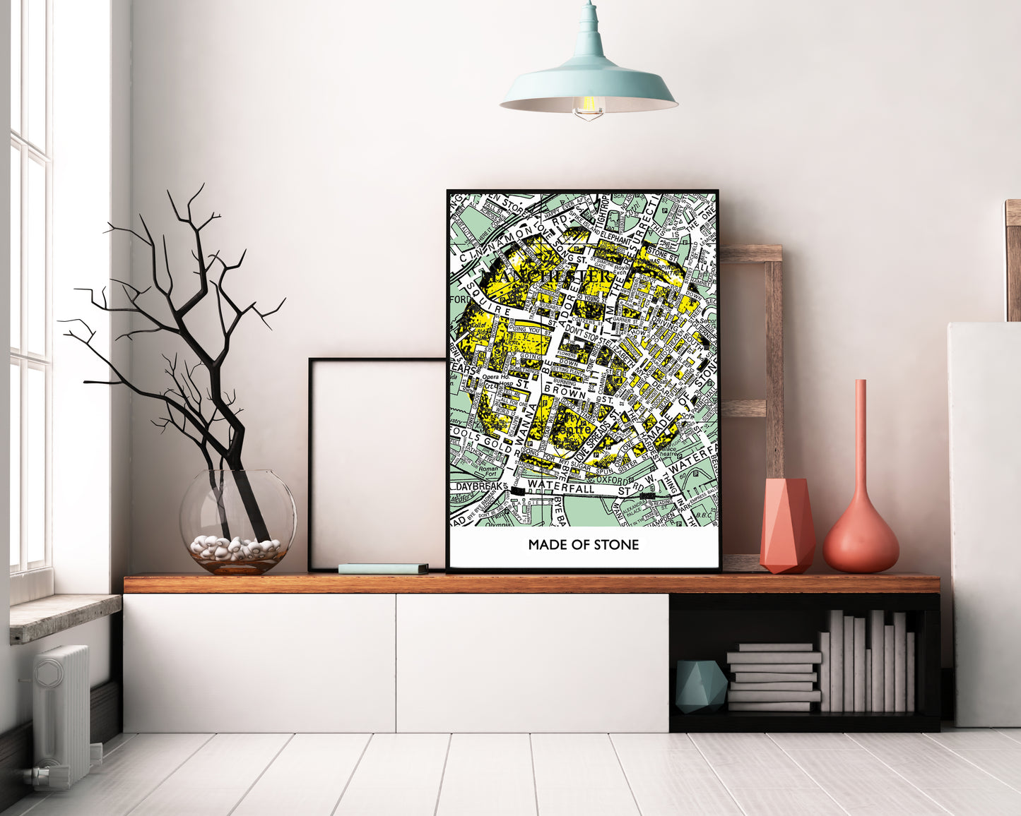 THE STONE ROSES REVOLUTIONARY LEMON CUTOUT MAP