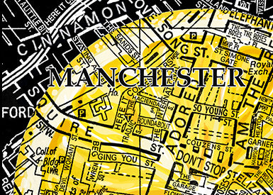 THE STONE ROSES REVOLUTIONARY LEMON/BLACK MAP