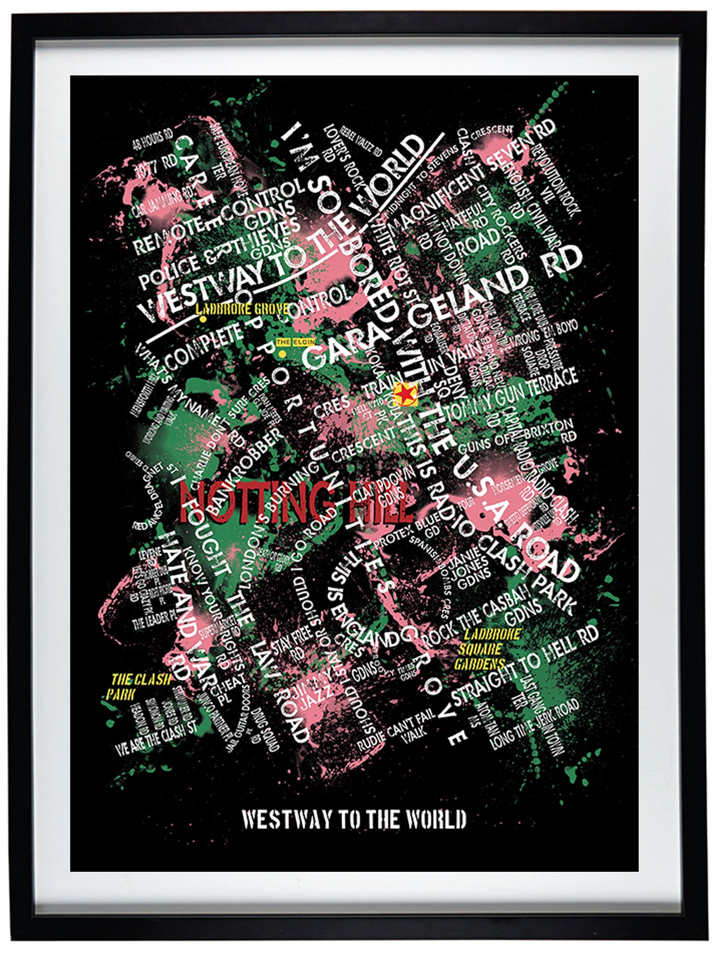 THE CLASH 'WESTWAY TO THE WORLD' MAP